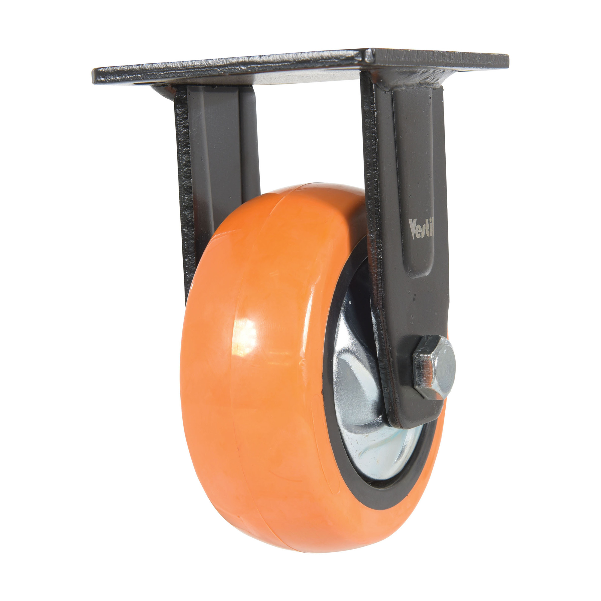 Vestil Rigid Polyurethane Caster - 5in. x 2in., 639-Lb. Capacity, Orange, Model# CST-E6-5X2PUP-R